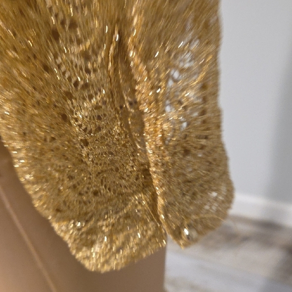 Vintage Gold Patterned Blouse - Picture 5 of 8
